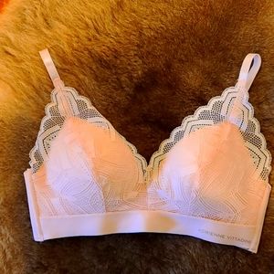 Adrienne vittadini studio bra pink white new